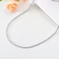 wholesale 925 Sterling Silver Green Cubic Zirconia Tennis Necklace 14-26 Chain Length  for Women and Men-0-15