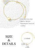 wholesale 14K Solid Gold Nickel-Free Lead-Free Heart Charm Bracelet for Women-0-4