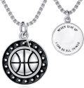 wholesale Sterling Silver Sport Necklace Baseball Soccer Football Cross Jewelry for Women Men-0-12