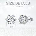 wholesale 1 Carat Crown Moissanite Stud Earrings 14K Gold Plated S925 Sterling Silver Moissanite Diamond Earrings Stud 1ct D Color VVS1 Clarity Round Moissanite Studs for Women Men-0-3