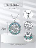 wholesale 925 Sterling Silver Opal Star of David and Tetragrammaton Moon Star Pendant Necklace-0-5