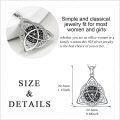 wholesale 925 Sterling Silver Triquetra Viking Amulet Protection Pendant Necklace-0-2