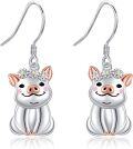 wholesale 925 Sterling Silver Pig Drop Earrings for Girls and Women's Gifts-0-0