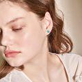 wholesale 925 Sterling Silver Turquoise Round Stone Small Stud Earrings for Women Hypoallergenic Screwback-0-3
