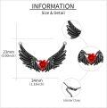 wholesale 925 Sterling Silver Black Winged Heart Pendant Necklace for Women Fashion s-0-4