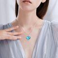 wholesale Sterling Silver Austrian Crystals Love Heart Pendant Necklace for Women-0-34