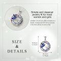 wholesale 925 Sterling Silver Blue Hummingbird & Bellflower Rainbow Crystal Pendant Necklace for Women-0-1