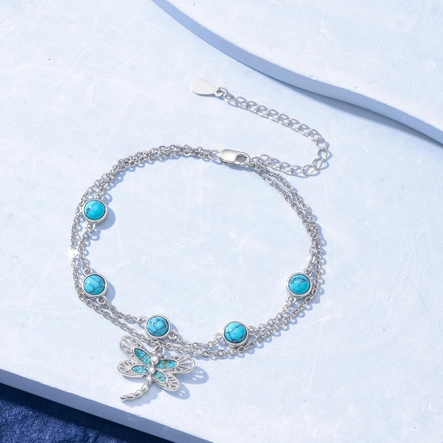  Sterling Silver Crystal Tree of Life Mushroom Frog Bracelet -0-5