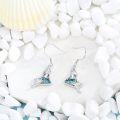 wholesale 925 Sterling Silver Turquoise Mermaid Dangle Drop Earrings 925 for Women Beach Jewelry-0-1