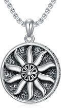 wholesale Sun Necklace For Men Women 925 Sterling Silver Sun Pendant Necklace Sun Jewelry For Fathers Day Christmas Anniversary Birthday Item For Him -0-0