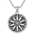 TOUPOP 925 Sterling Silver Sun Pendant Necklace For Men Women-0-0