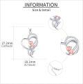 wholesale 925 Sterling Silver Tulip Heart Pendant Necklace for Women Mother Flower Lover Gifts-0-4