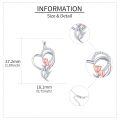 wholesale 925 Sterling Silver Tulip Heart Pendant Necklace for Women Mother Flower Lover Gifts-0-4