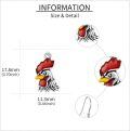 wholesale 925 Sterling Silver Rooster Head Drop Dangle Earring  for Women Girl-0-4
