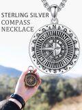 wholesale 925 Sterling Silver Compass Pendant Necklace  for Women and Men Gifts for Her Girlfriend or Mom - Birthday & Anniversary Jewelry-0-4