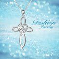 wholesale 925 Sterling Silver Celtic Knot Cross Infinity Love Heart Pendant Necklace-0-10
