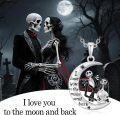wholesale TOUPOP Nightmare Necklace Gifts Sterling Silver Heart Abalone Shell/moon Jack And Sally Necklaces I Love You Forever Skull Jewelry Birthday Christmas Gift For Women Wife Girlfriend Daughter -0-2
