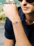 wholesale 925 Sterling Silver Saint Francis of Assisi Medal Charm Bracelet with Extender Chain for Men Women Boys Girls (9-13)-0-2