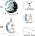 wholesale 925 Sterling Silver Moon Runner Pendant Necklace for Women Sportswear Gift-0-2