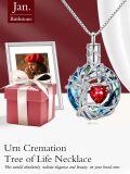 wholesale Sterling Silver Crystal Tree of Life Urn Necklace for Ashes Memorial Jewelry-0-1