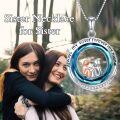 TOUPOP Sterling Silver Crystal Sisters Pendant Necklace Gifts For Women-0-2