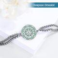 wholesale 925 Sterling Silver Compass Charm Bracelet with Chain - Adjustable Size s for Women-0-8