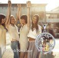 wholesale 925 Sterling Silver Tree of Life Pendant with Three Girls on Swing Charm Necklaces for Women and Teen Girl Gifts-0-3