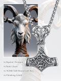 wholesale 925 Sterling Silver Viking Thor's Hammer Mjolnir Pendant Necklaces for Men - Charms & Pendants s-0-5