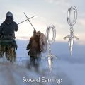 wholesale 925 Sterling Silver Gothic Sword & Dagger Drop Earrings for Women Gifts-0-1