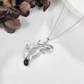 wholesale 925 Sterling Silver Platypus Heart Pendant Necklace for Women Girls Gifts Jewelry Accessories-0-1