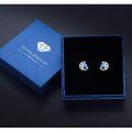 wholesale 925 Sterling Silver Pink Opal Moon & Stars Stud Earrings Celestial s for Women Girls-0-5