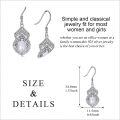 wholesale 925 Sterling Silver Celtic Pearl Drop Dangle Earrings for Women - Valentines & Mothers Day Gift Ideas-0-4