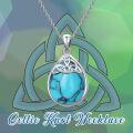wholesale Sterling Silver Celtic Knot Pendant Necklace for Women-0-9