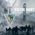wholesale Sterling Silver Celtic Tiger Eye Necklace for Men Triangle Viking Pendant-0-6