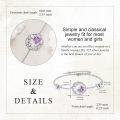 wholesale 925 Sterling Silver Purple Butterfly Charm Bracelet for Women Girls Gifts-0-3