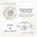 wholesale 925 Sterling Silver Purple Butterfly Charm Bracelet for Women Girls Gifts-0-3