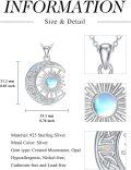 wholesale TOUPOP Tree Of Life Necklace For Women Sterling Silver Crescent Moon Tree Moonstone Pendant Family Tree Necklace For Mother Daughter Sister Gifts ﻿ -0-4
