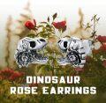 wholesale 925 Sterling Silver Dinosaur Flower Stud Earrings - Unique s for Women & Men-0-4