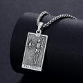 wholesale 925 Sterling Silver The Hermit Tarot Pendant Necklace for Men Women Gifts-0-4