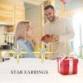 wholesale Gold 14k Solid Gold Moissanite 7mm Star Stud Earrings for Women-0-4