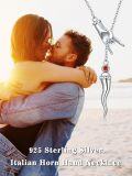 wholesale 925 Sterling Silver Hand Holding Cornicello Lucky Charm Pendant Necklace for Women-0-5