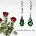 wholesale Sterling Silver Austrian Crystal Vintage Drop Dangle Leverback Earrings-0-55