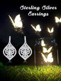 wholesale 925 Sterling Silver Butterfly Flower Teardrop Dangle Drop Earrings for Women Girls  Ideas-0-4