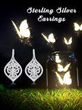 wholesale 925 Sterling Silver Butterfly Flower Teardrop Dangle Drop Earrings for Women Girls  Ideas-0-4