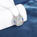 wholesale 925 Sterling Silver Rainbow Crystal Horseshoe Pendant Necklaces  for Her Him-0-2