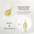 wholesale Sterling Silver Yellow Gold Plated Gemstone Tree of Life Pendant Necklace-0-45