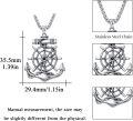 wholesale 925 Sterling Silver Nautical Anchor & Compass Pendant Necklace s for Women and Men-0-3