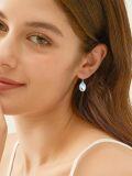 wholesale 925 Sterling Silver Moonstone Fairy and Cat Drop Earrings Fantasy s for Women-0-3