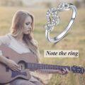 wholesale TOUPOP Musical Note Ring Sterling Silver Music Ring Inlaid With Zircon Treble Clef Ring Jewelry Gift For Women Music Lover (music Ring, 8) -0-1