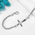wholesale 925 Sterling Silver Celtic Knot Cross Charm Chain Bracelet s for Women Girls-0-2